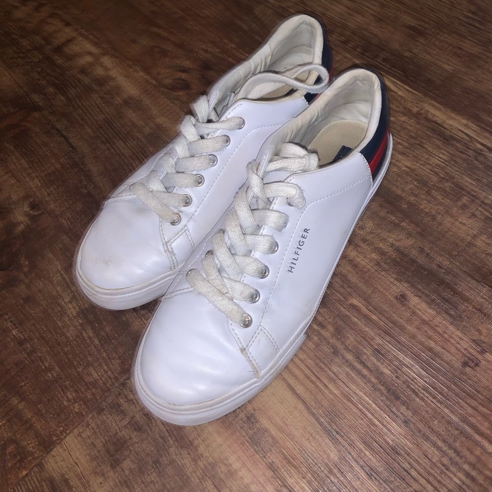 red white and blue tommy hilfiger sneakers